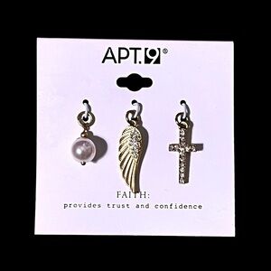Apt.9 Faith Themed Gold Tone Charm Set New